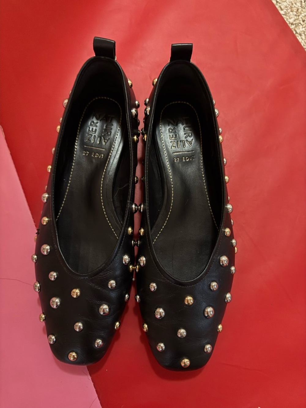 Naturalizer Black Studded Ballet Flats (27 Edit Carla) - 8.5W